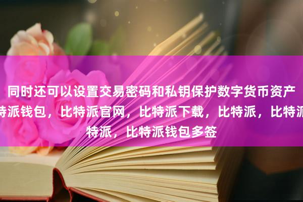 同时还可以设置交易密码和私钥保护数字货币资产的安全比特派钱包，比特派官网，比特派下载，比特派，比特派钱包多签