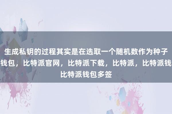 生成私钥的过程其实是在选取一个随机数作为种子比特派钱包，比特派官网，比特派下载，比特派，比特派钱包多签