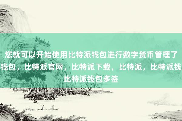 您就可以开始使用比特派钱包进行数字货币管理了比特派钱包，比特派官网，比特派下载，比特派，比特派钱包多签