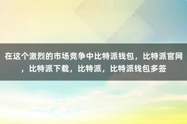 在这个激烈的市场竞争中比特派钱包，比特派官网，比特派下载，比特派，比特派钱包多签