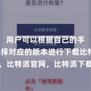 用户可以根据自己的手机类型选择对应的版本进行下载比特派钱包，比特派官网，比特派下载，比特派，比特派钱包多签